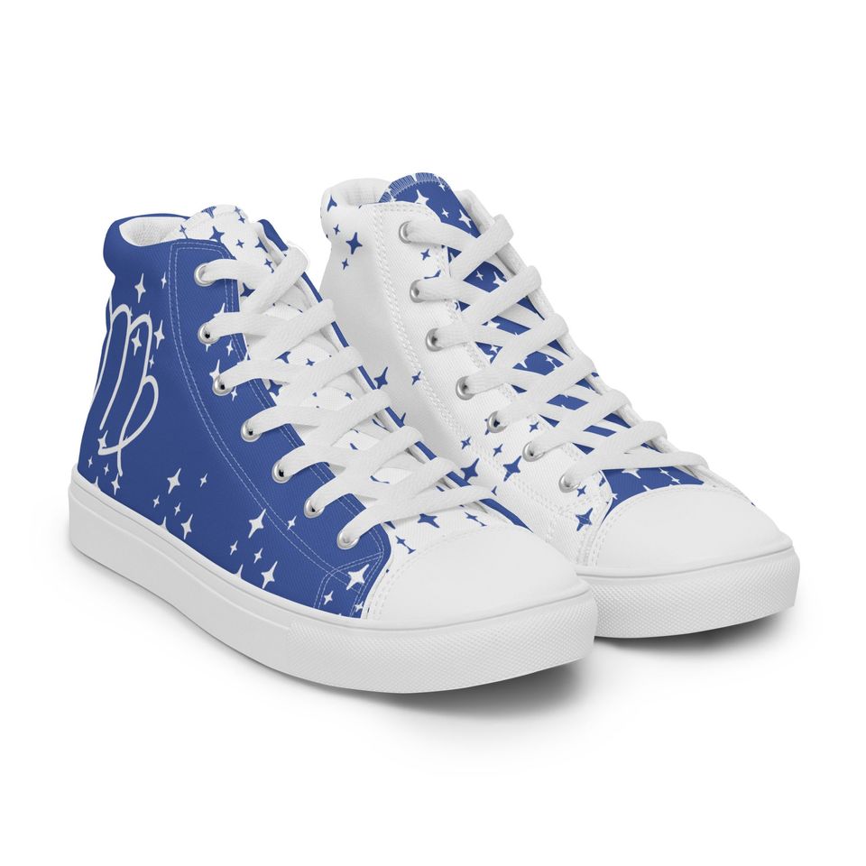 Virgo Sapphire Mens High Top Canvas Shoes