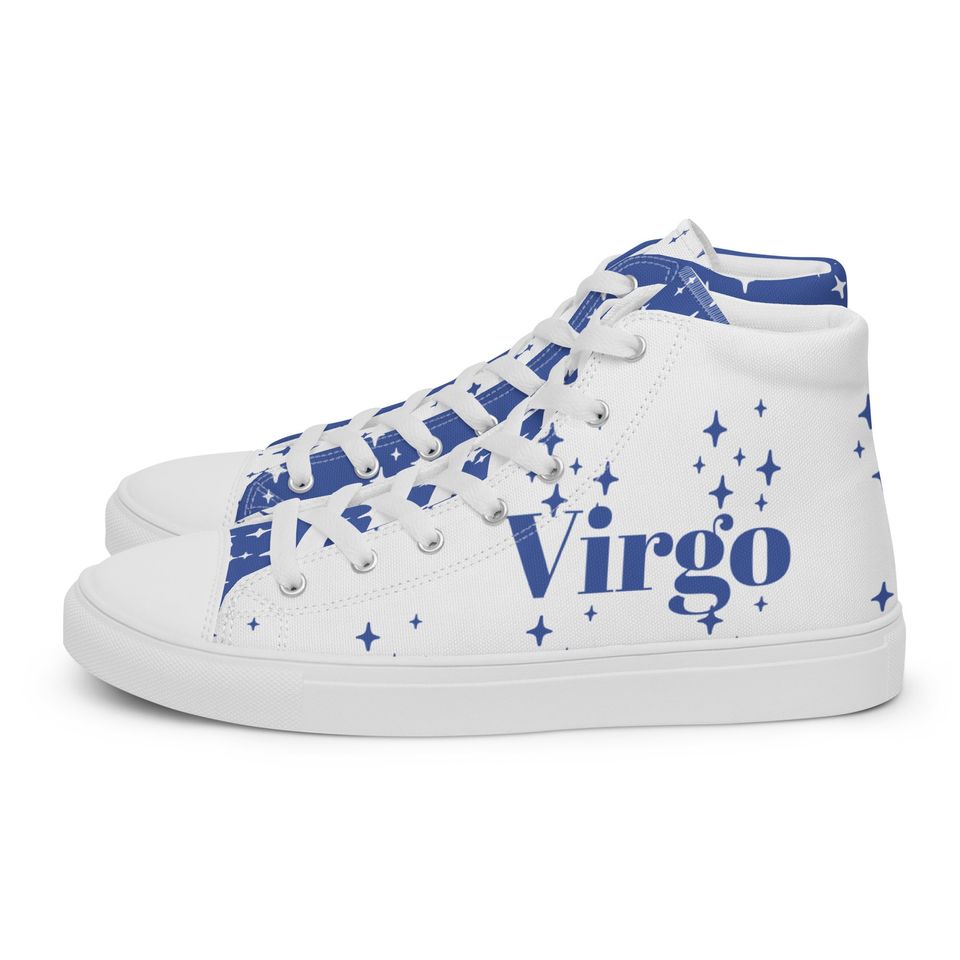 Virgo Sapphire Mens High Top Canvas Shoes