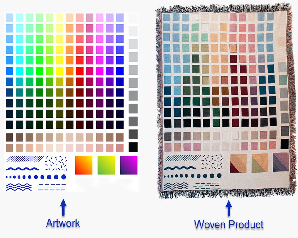 Halloween Graveyard Woven Throw Blanket: Pumpkins & Ghosts