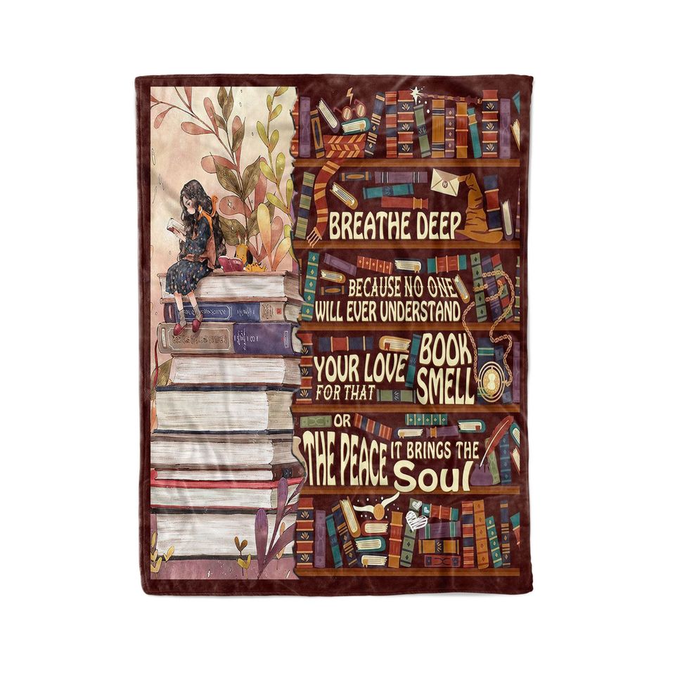 Vintage Bookshelf Woven Throw Blanket: Retro Reading Tapestry