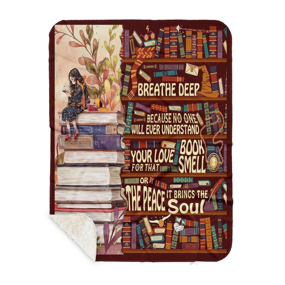 Vintage Bookshelf Woven Throw Blanket: Retro Reading Tapestry