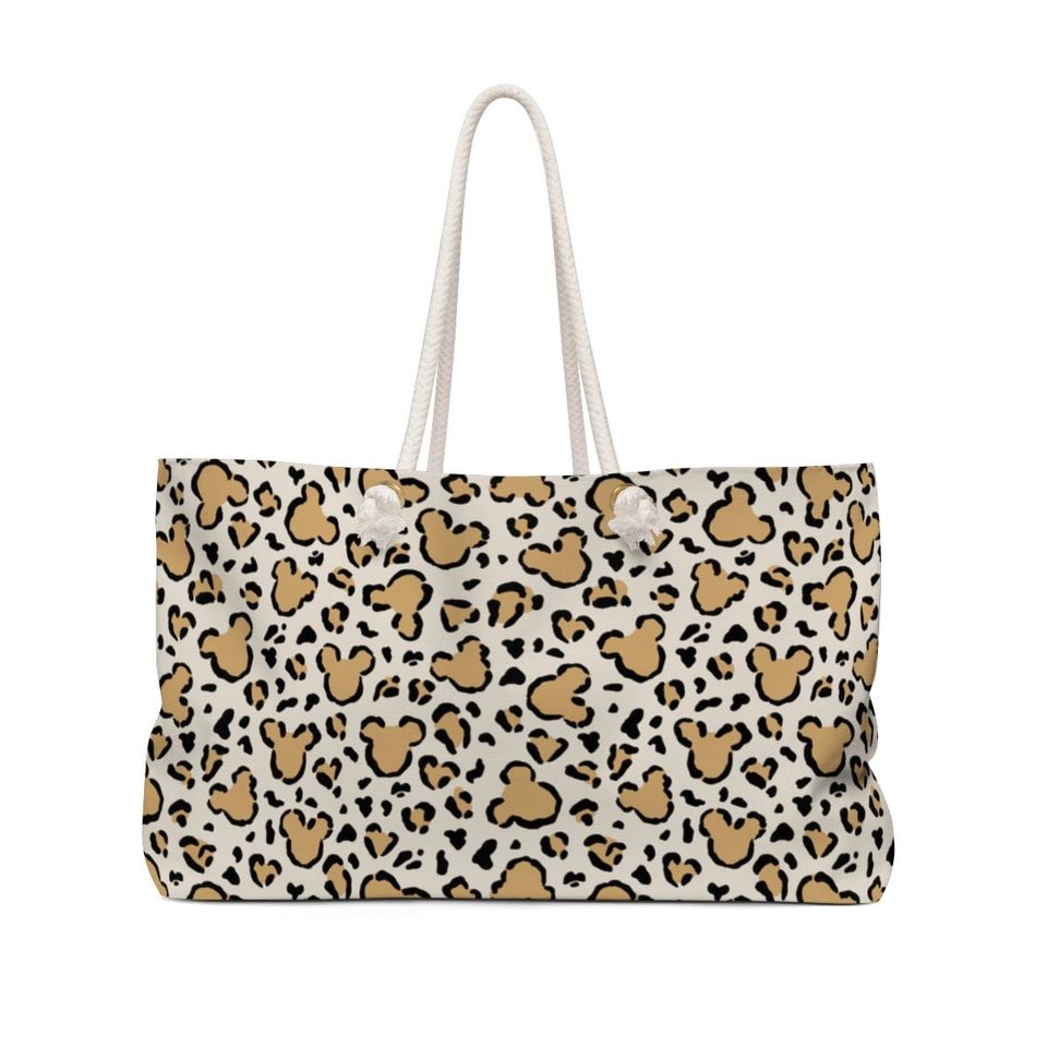 Cheetah Mickey Tote Bag, Animal Kingdom Bag, DisneyWorld Bag