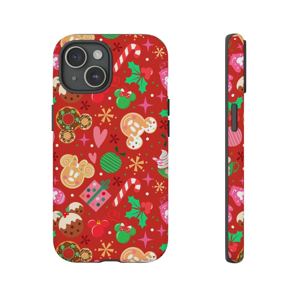 Mickey Christmas Impact Resistant iPhone Case, Disneyland Holiday Phone Case