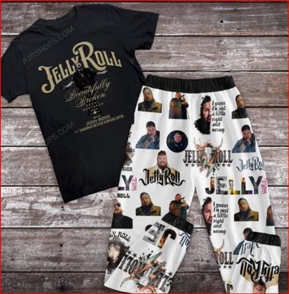 Jelly Roll The Beautifully Broken Tour 2025 Pajama Set, Comfortable & Stylish Sleepwear, Jelly Roll Tour 2025 Pajamas Set