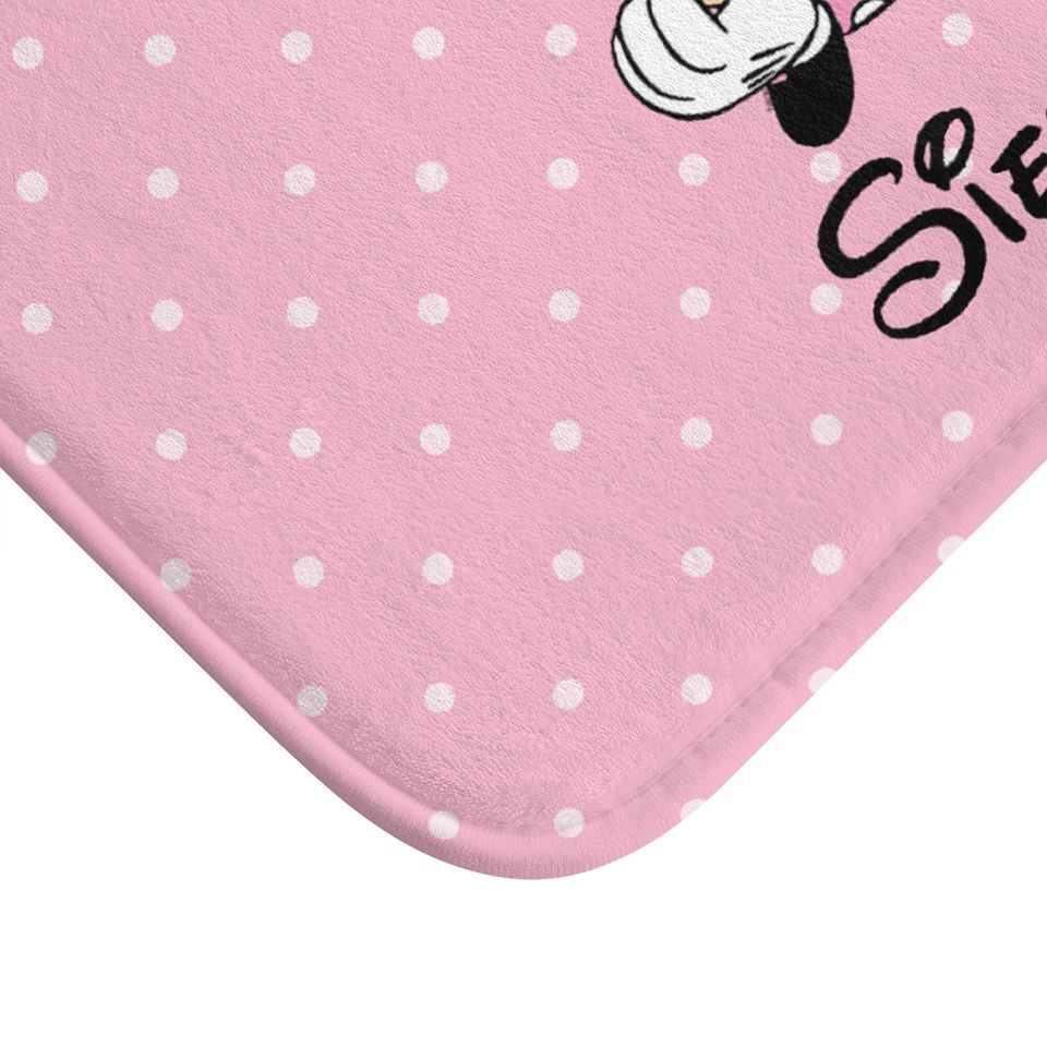 Personalized Minnie Mouse Disney Bath Mat, Disney Bathroom Decor