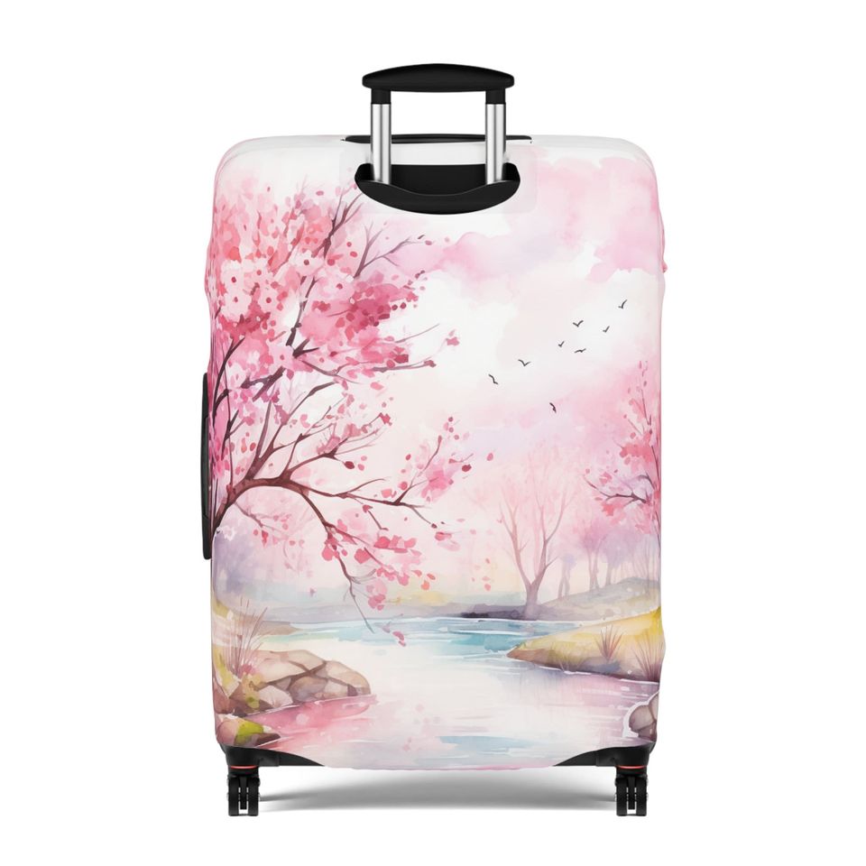 Beautiful Cherry Blossom Luggage Cover,