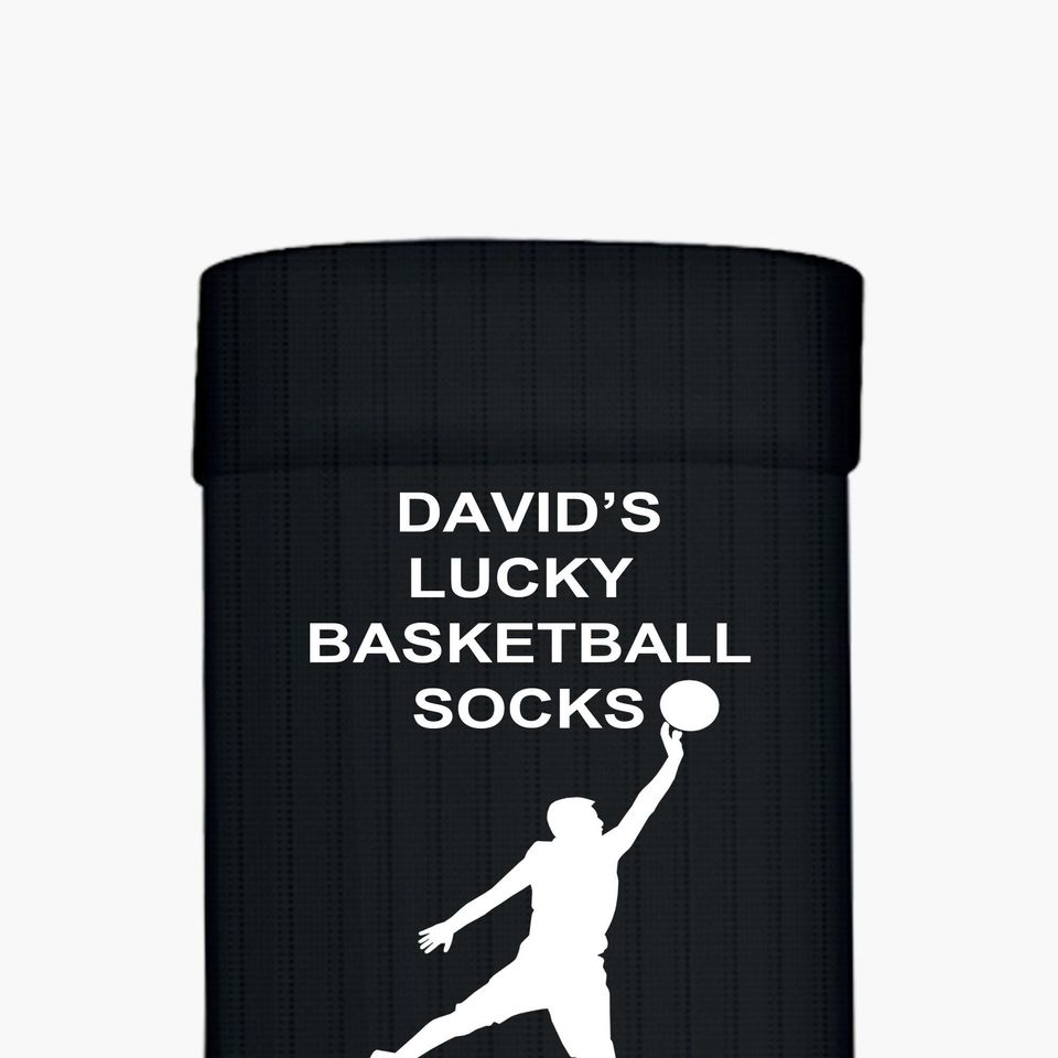 Personalised Lucky Basketball Socks: Combed Cotton Comfort