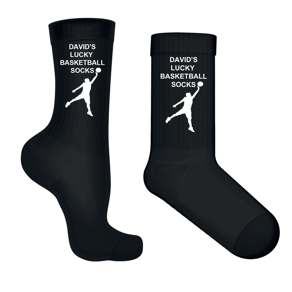 Personalised Lucky Basketball Socks: Combed Cotton Comfort