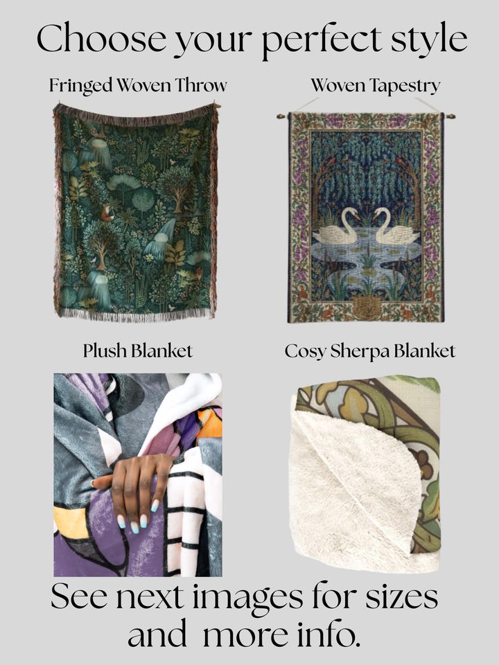 Frog Wizard Blanket, Cottagecore Blanket, Medieval Woven Tapestry
