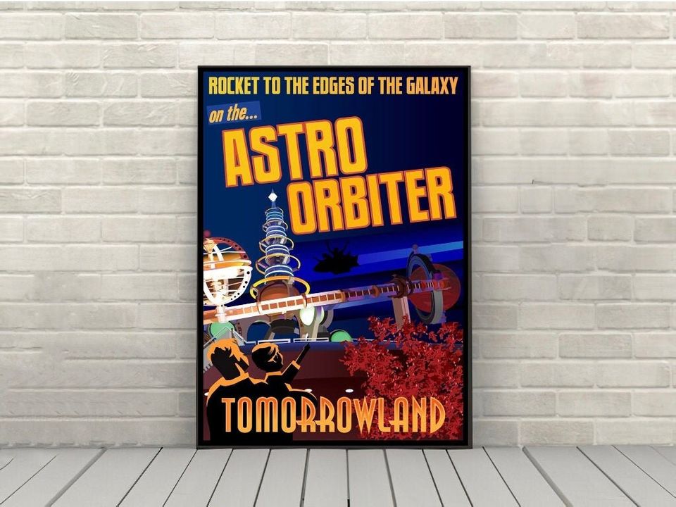 Astro Orbiter Poster Tomorrowland Poster Disney Attraction poster
