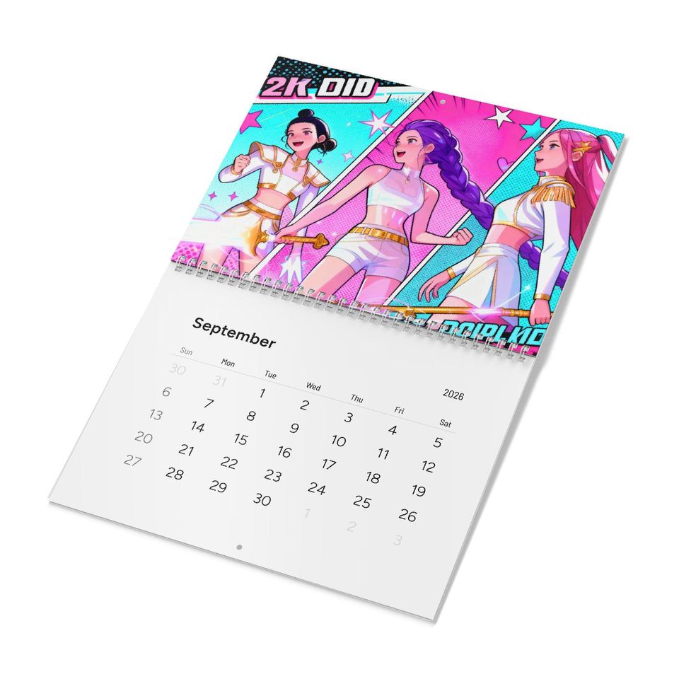 Kpop Demon Hunters Wall Calendar 2026 | Gift for girls