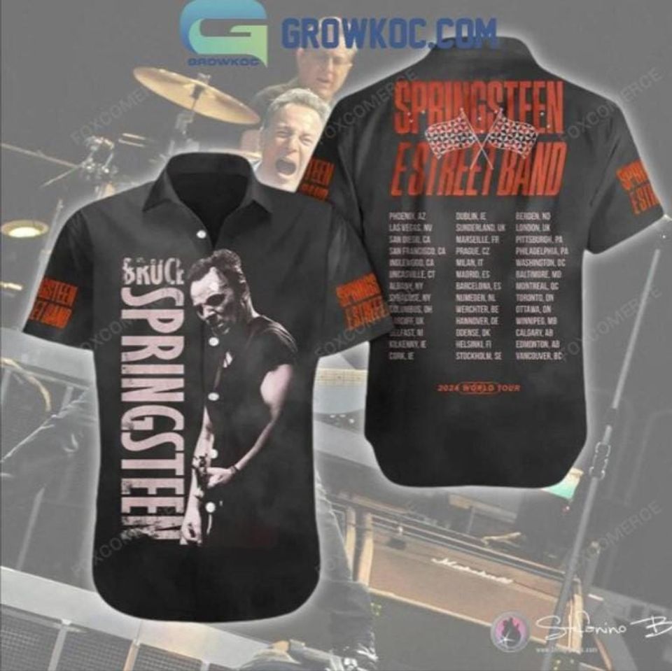 Bruce Springsteen And The E Street Band World Tour Hawaiian Shirt