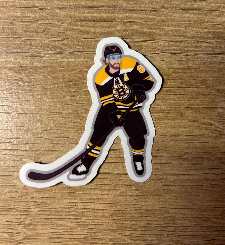 David Pastrnak Boston Bruins Water-Resistant Sticker