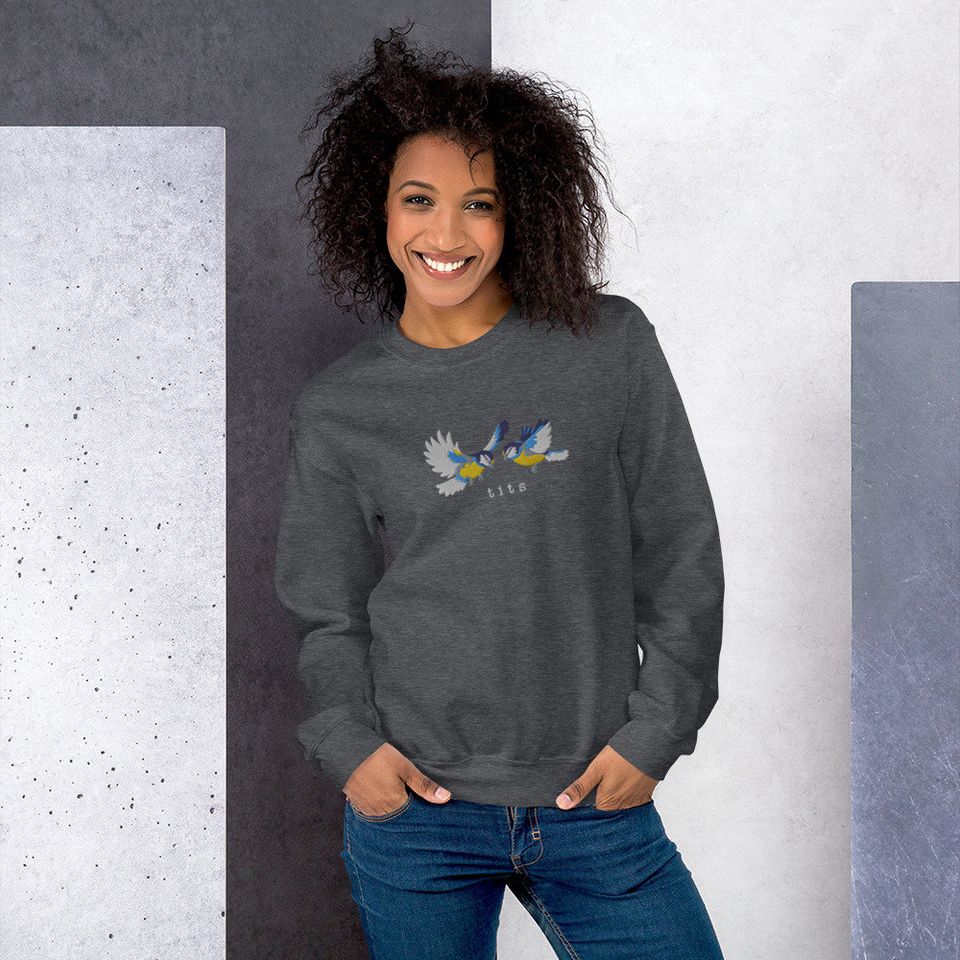 Crewneck "Tits" Embroidered Sweatshirt