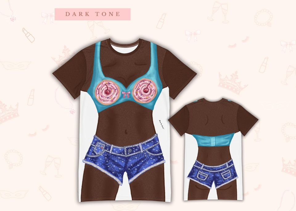 Cupcake Dream T-Shirt Dress | Easy Costume, Fun Loungewear, Unique Gift
