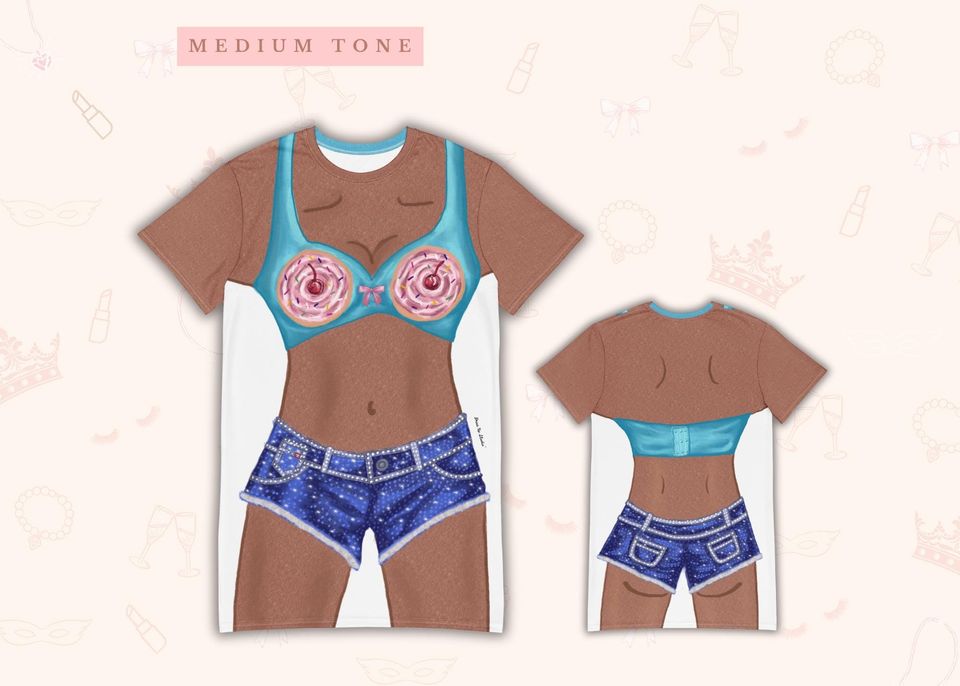 Cupcake Dream T-Shirt Dress | Easy Costume, Fun Loungewear, Unique Gift