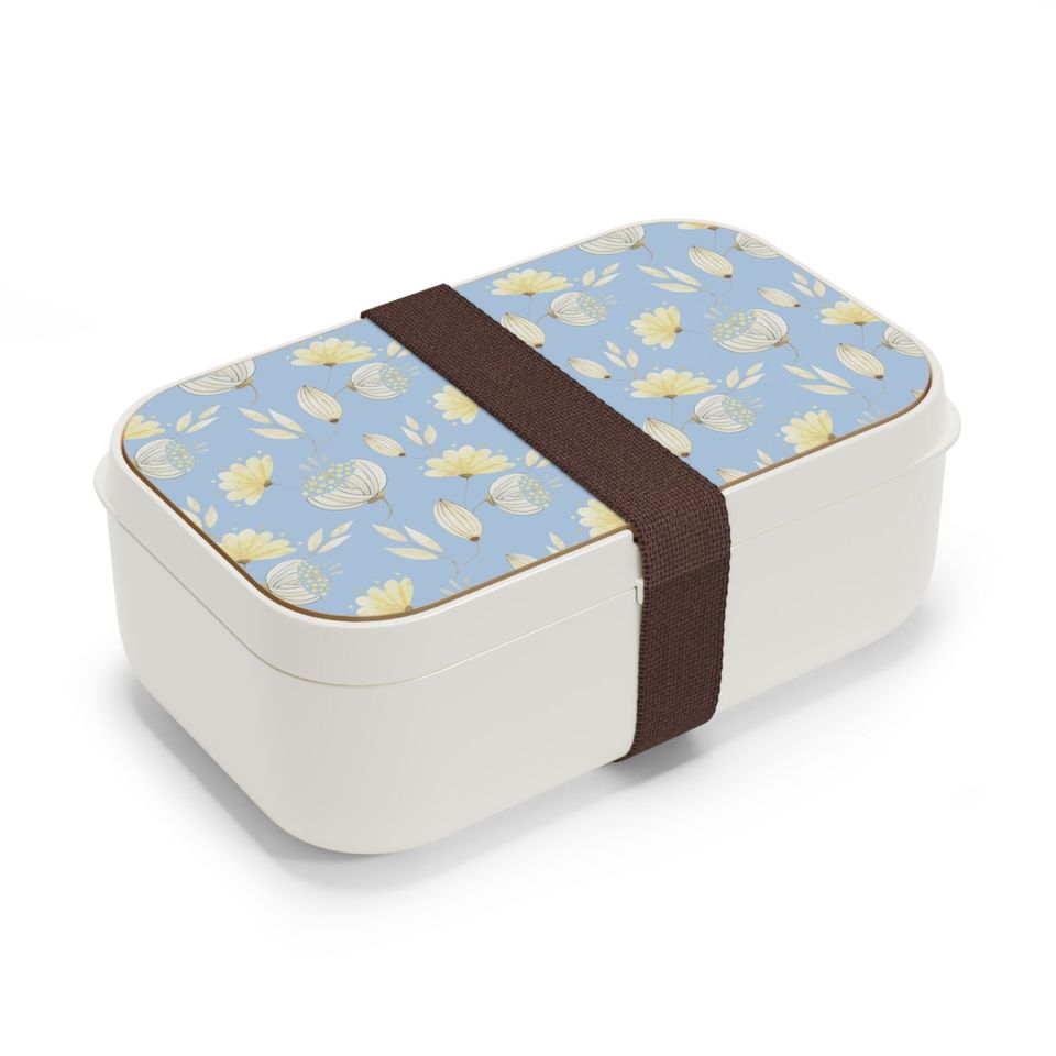 Yellow Flowers Bento Lunch Box, Student Lunch Box, Back To School Gift