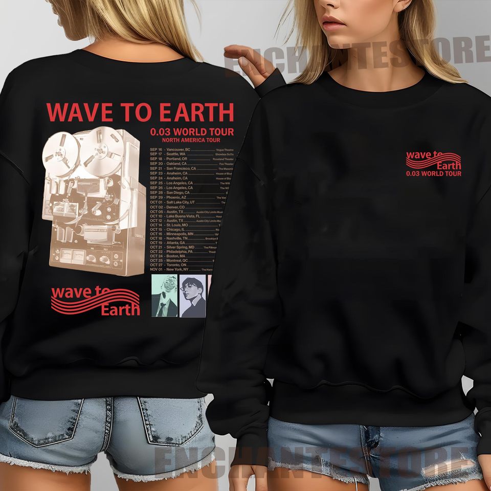 Wave To Earth 0.03 Tour 2024 Hoodie, Wave To Earth Kpop Sweatshirt, Wave to Earth Band T-shirt, Wave To Earth 2024 Concert Shirt, W2e Merch