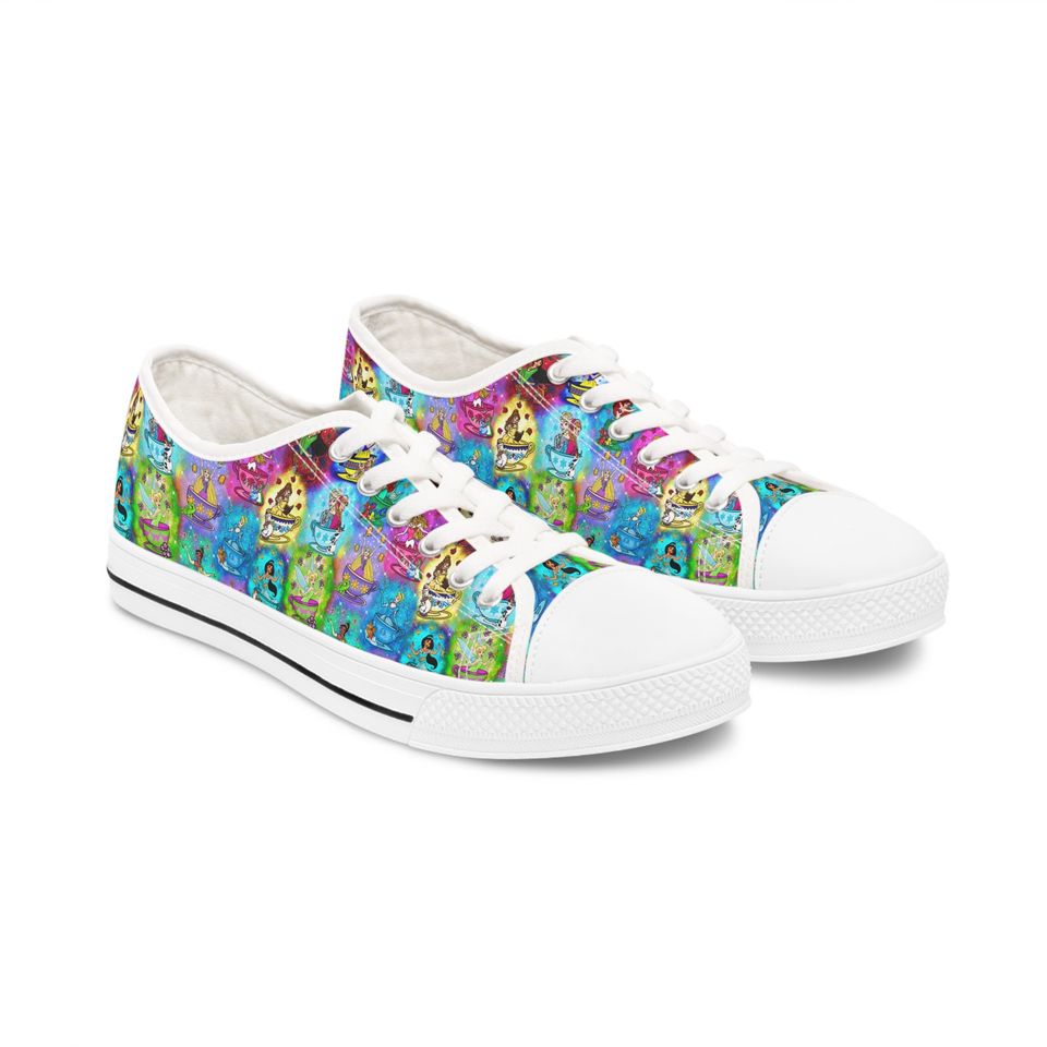 Disney Princess Tea Cups Women's Low Top Sneakers