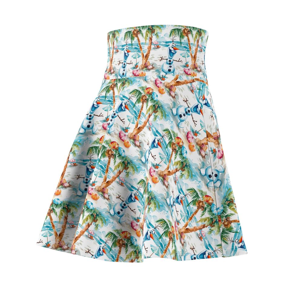 Olaf In Summer Women's Skater Skirt (AOP)