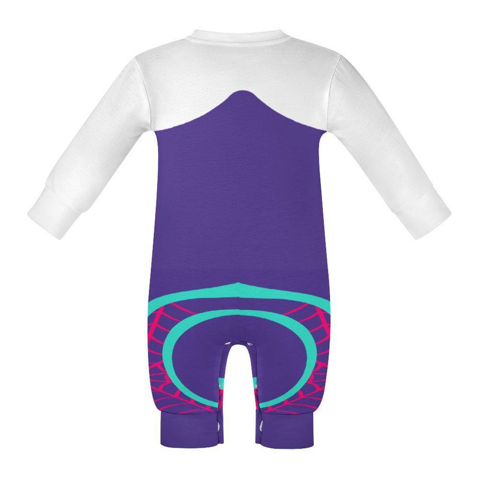 Spider Friends - Ghost - Spider - Cosplay - Halloween - Disney Bounding - Toddler Baby Long Sleeve Romper