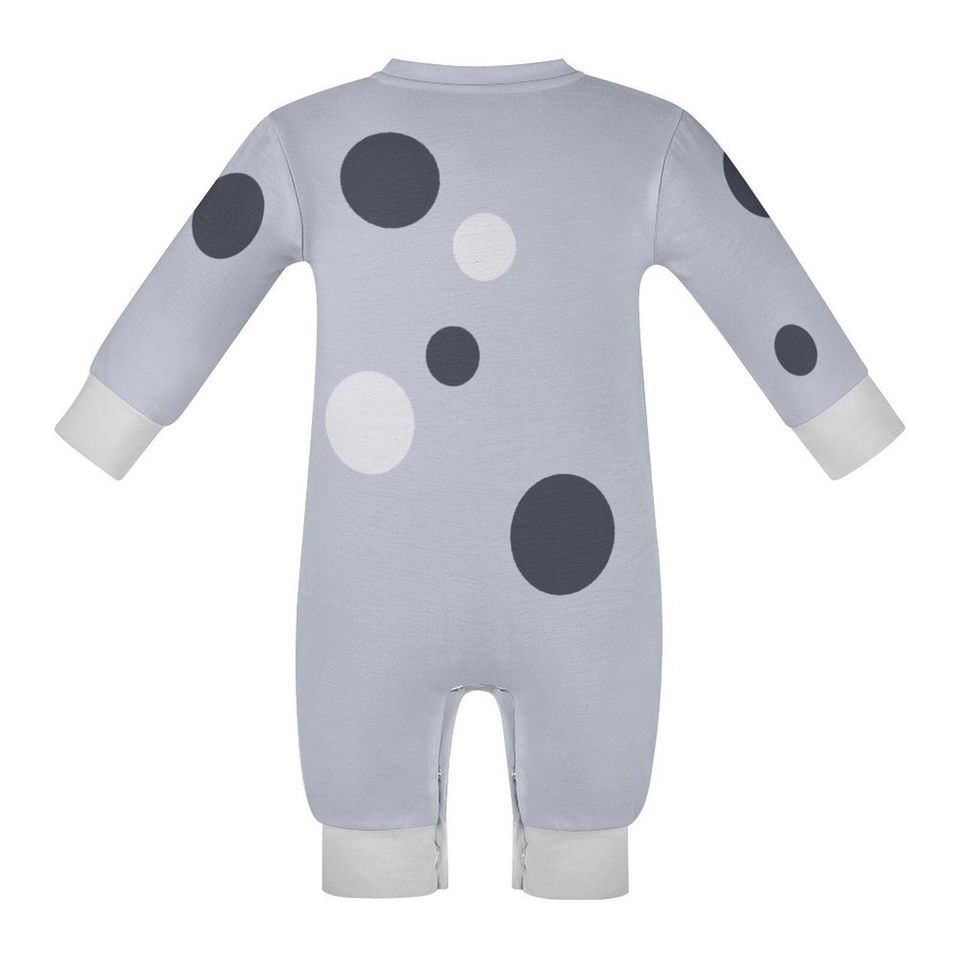Gray Little Cousin 3D Long Sleeve Baby Romper