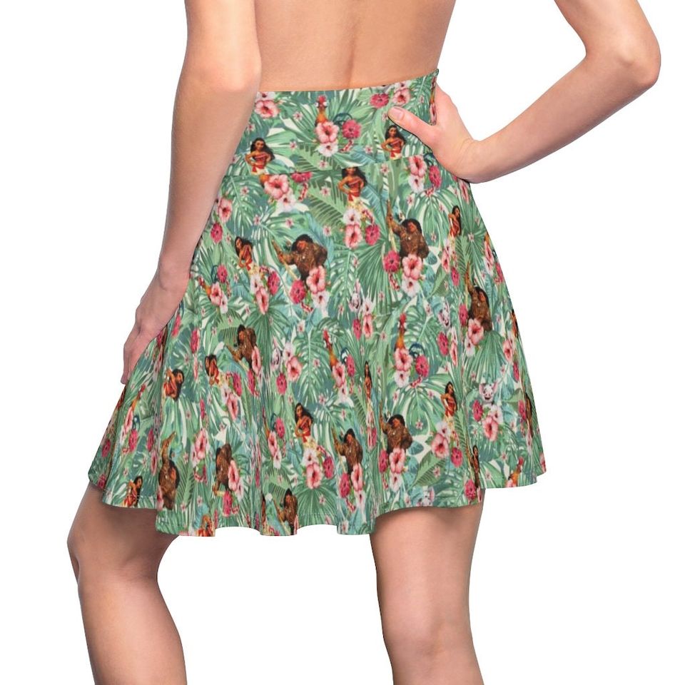 Moana Hawaiian Print Skirt, Stretching And Shrinking Skirts, Muliti-size Available, Summer Fashion Skirts, Disney Gifts