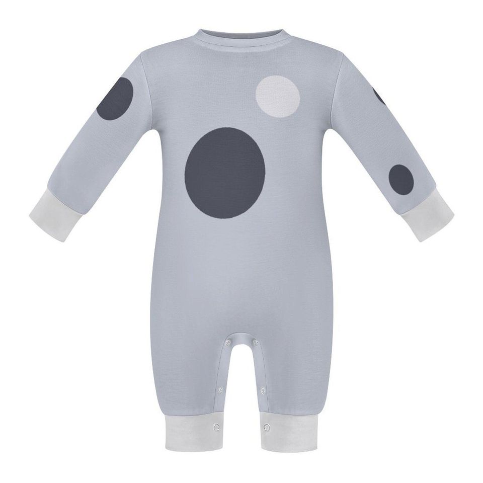 Gray Little Cousin 3D Long Sleeve Baby Romper
