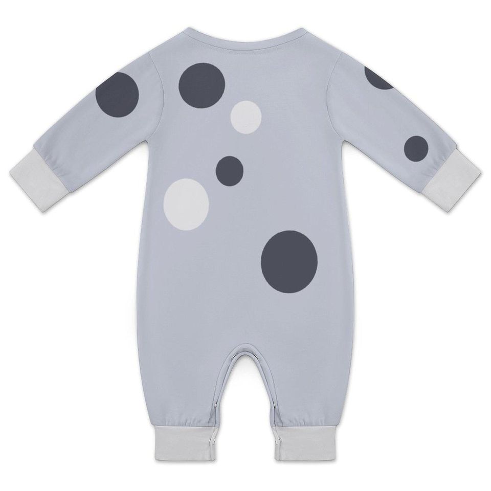 Gray Little Cousin 3D Long Sleeve Baby Romper