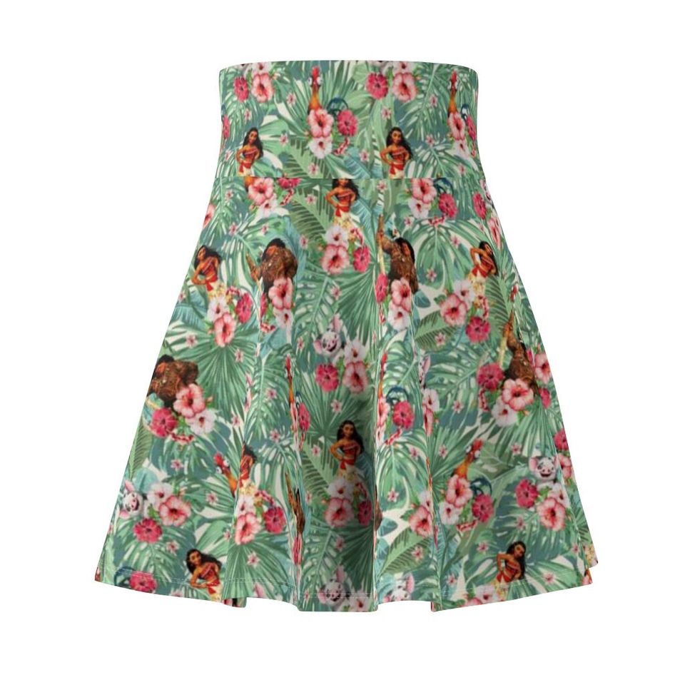 Moana Hawaiian Print Skirt, Stretching And Shrinking Skirts, Muliti-size Available, Summer Fashion Skirts, Disney Gifts