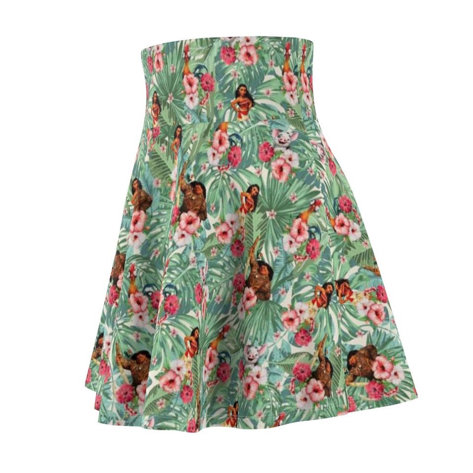 Moana Hawaiian Print Skirt, Stretching And Shrinking Skirts, Muliti-size Available, Summer Fashion Skirts, Disney Gifts
