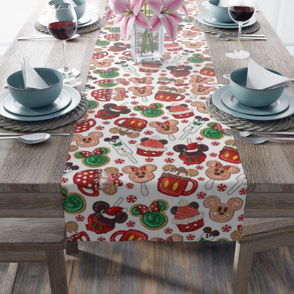 Disney Christmas Treats Table Runner – Holiday Table Decor - Mickey Mouse