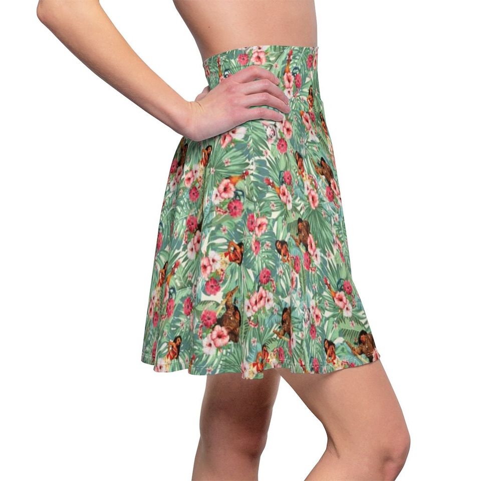 Moana Hawaiian Print Skirt, Stretching And Shrinking Skirts, Muliti-size Available, Summer Fashion Skirts, Disney Gifts