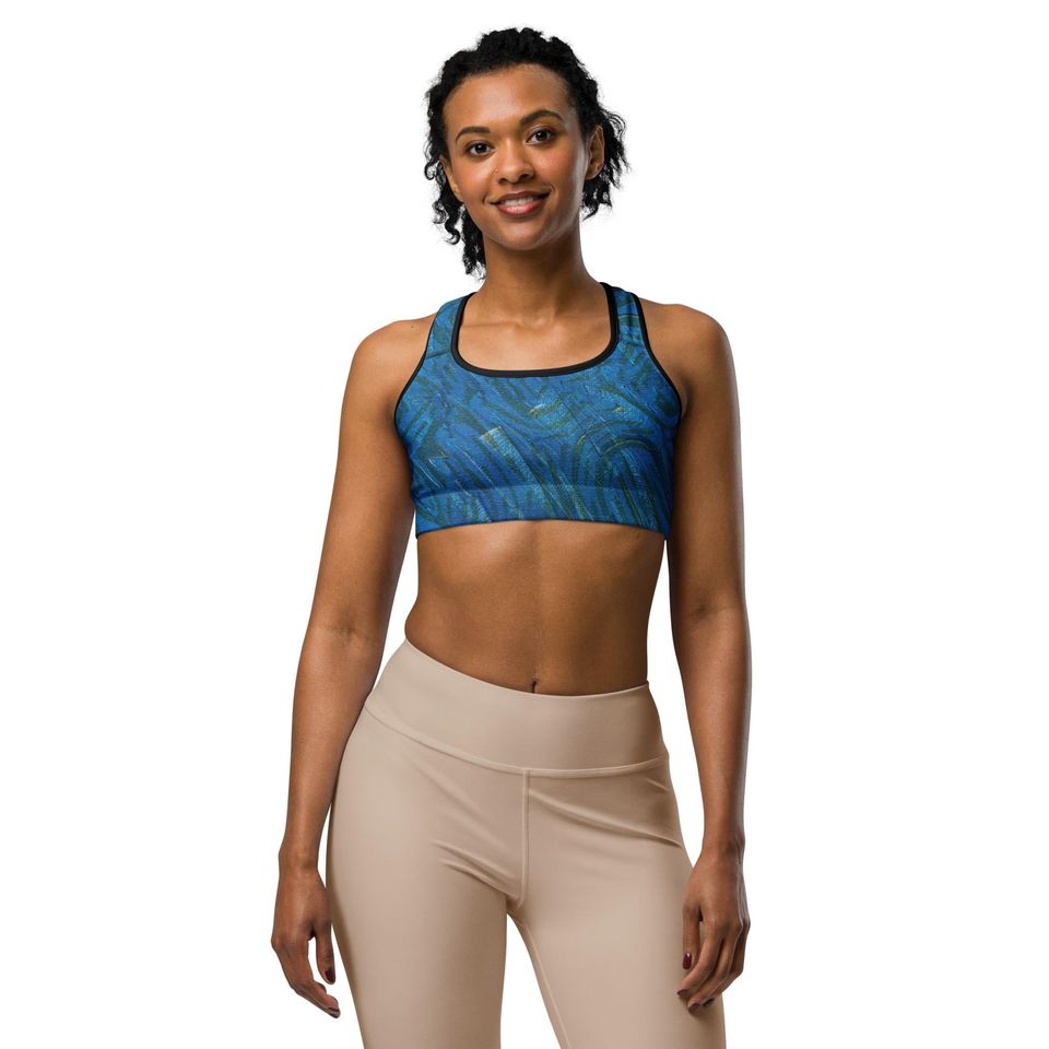 Elusive Eels Blue Sports Bra