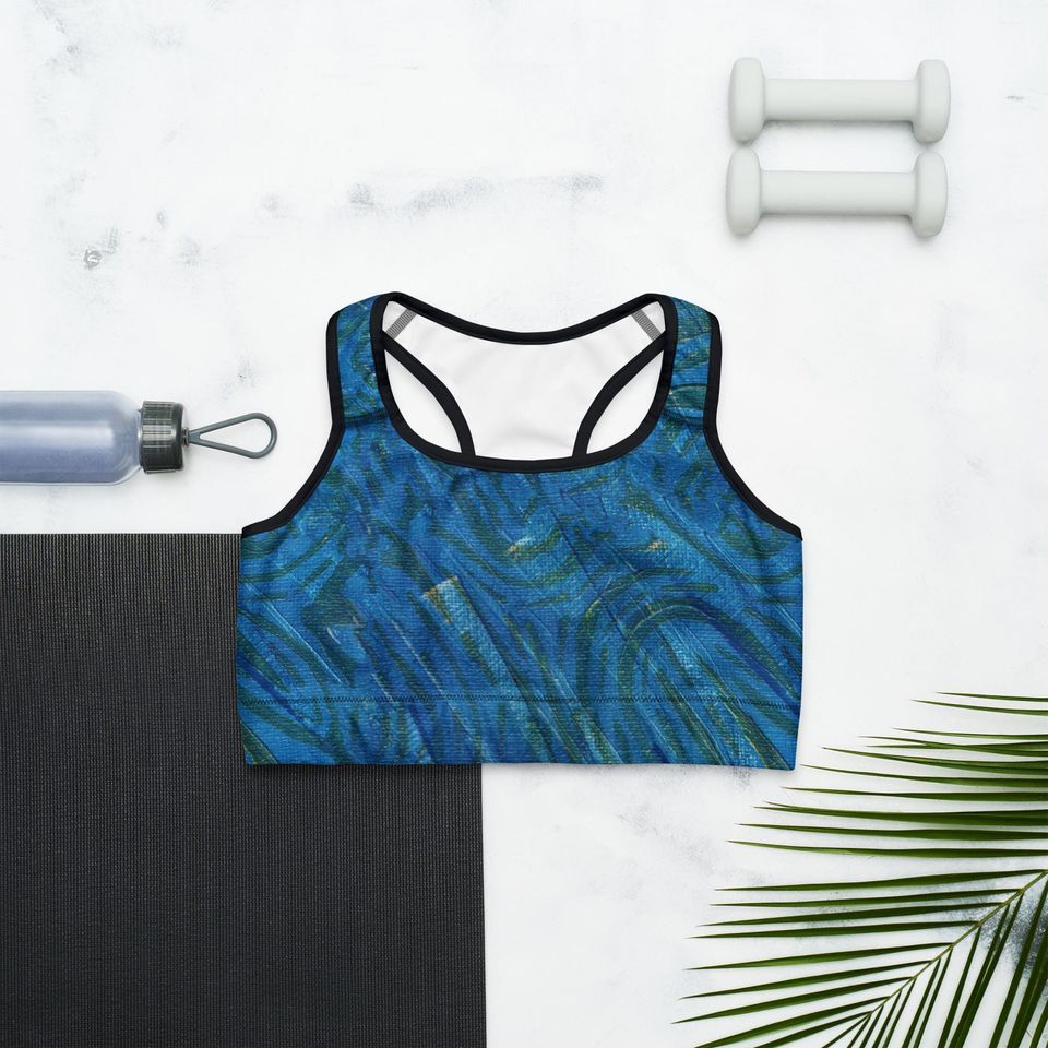 Elusive Eels Blue Sports Bra