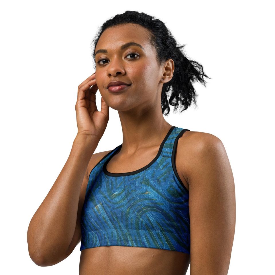 Elusive Eels Blue Sports Bra