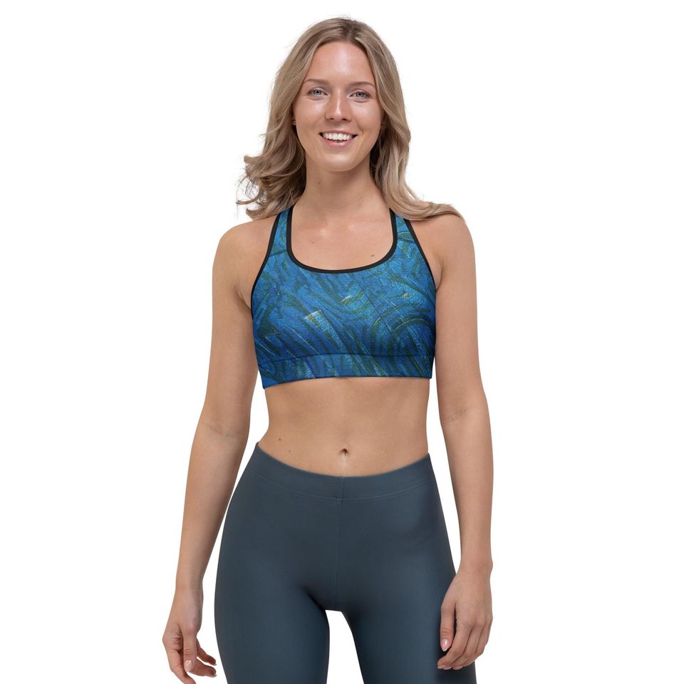 Elusive Eels Blue Sports Bra