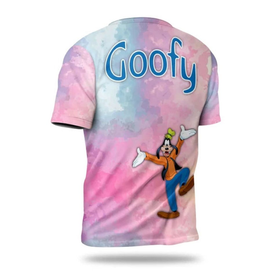 Glasses Goofy Dog Watercolor Button Overalls Patterns Disney T-shirts