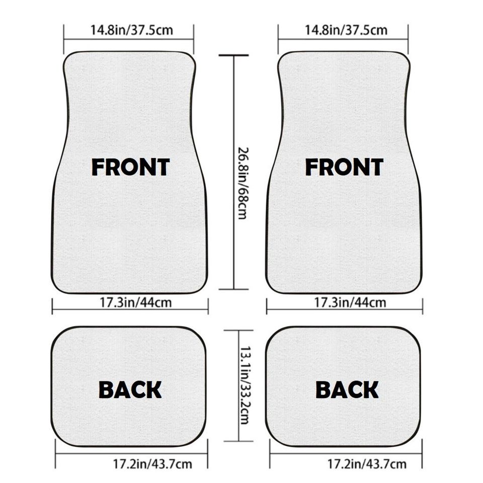 Grumpy Patterns Red Brown Beige White Disney Graphic Cartoon Custom Personalized Car Floor Mat Set Accessories Decorations