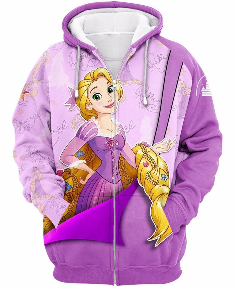 Tangled Rapunzel Purple | Disney 3D Hoodie