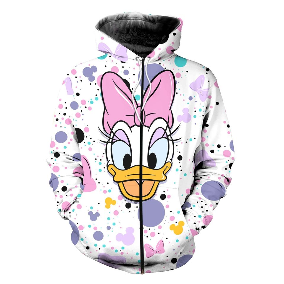 Daisy Duck Polkadot Pattern | Disney 3D Hoodie
