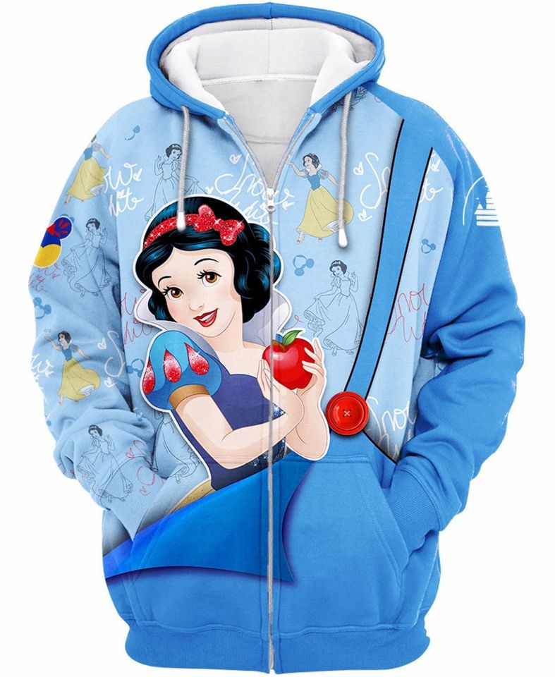 Snow White Princess Blue | Disney 3D Hoodie