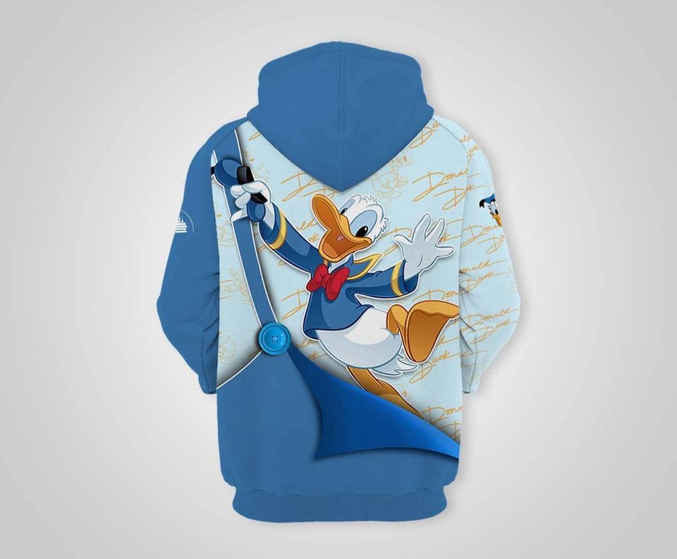 Donald Duck Blue Clear | Disney 3D Hoodie