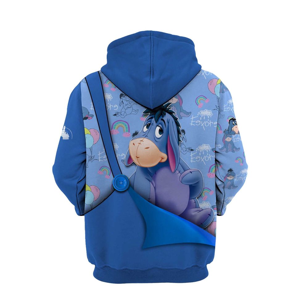 Eeyore Donkey Blue | Disney Hoodies Button Overalls Patterns