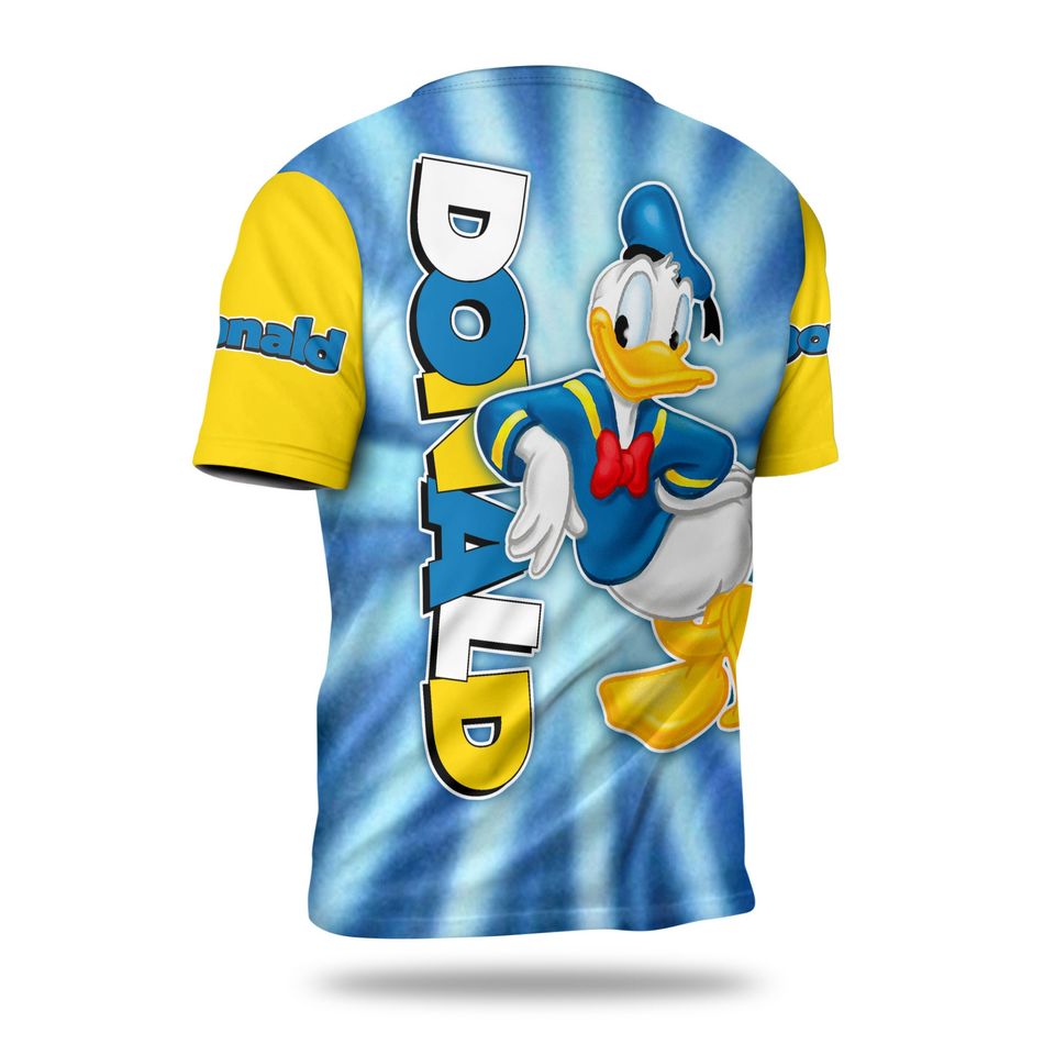 Vintage Donald Duck Blue Button Overalls Patterns Disney T-shirts