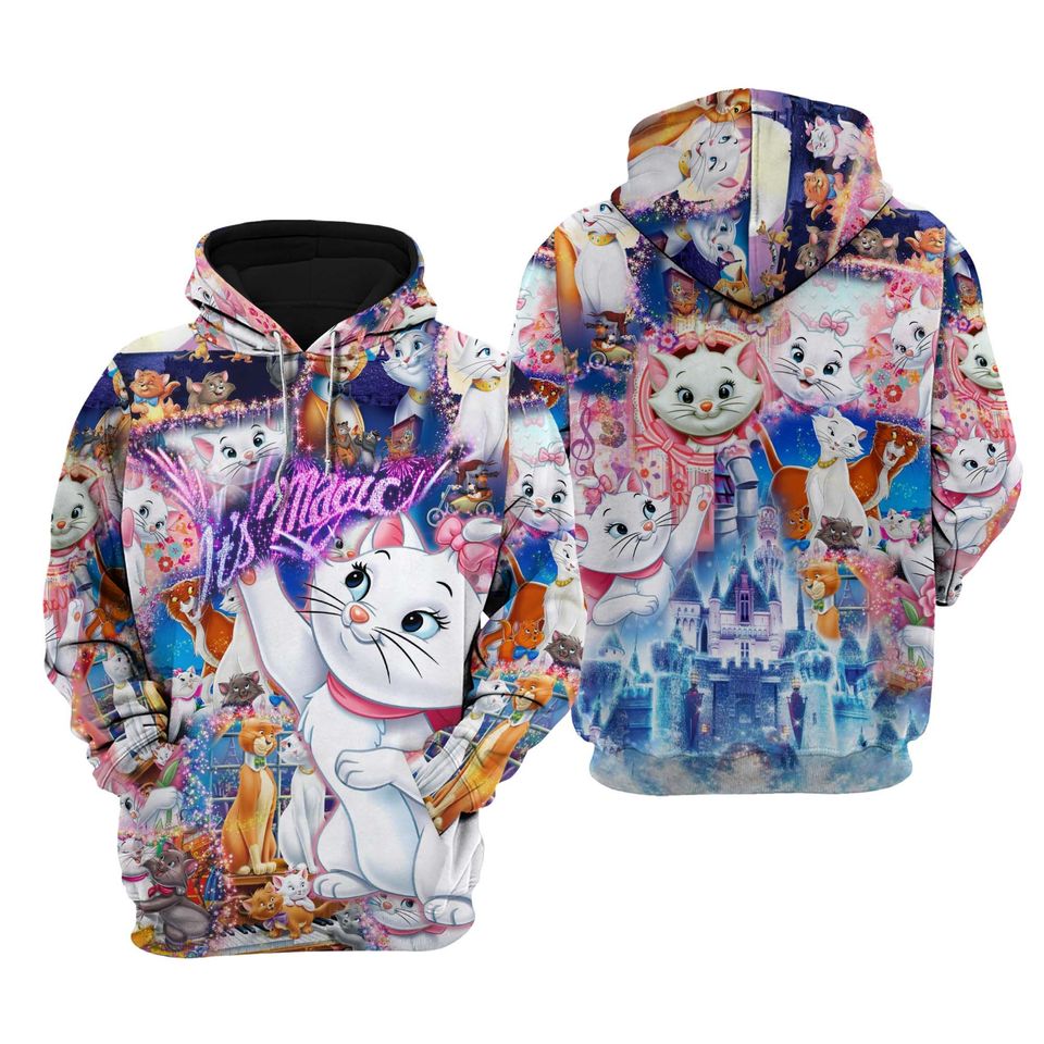 Its Magic The Aristocats Marie Cat | Disney 3D Hoodie