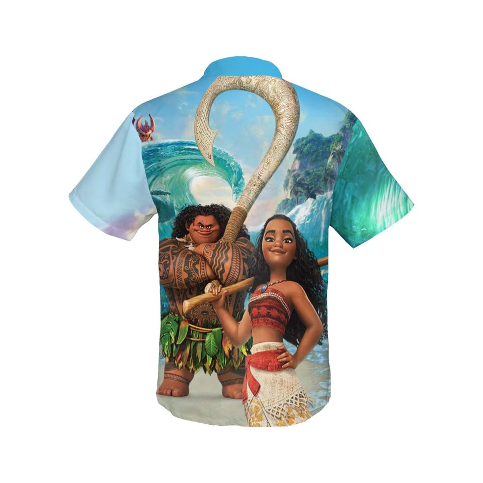 Moana Blue Full Print Disney Hawaiian Shirt