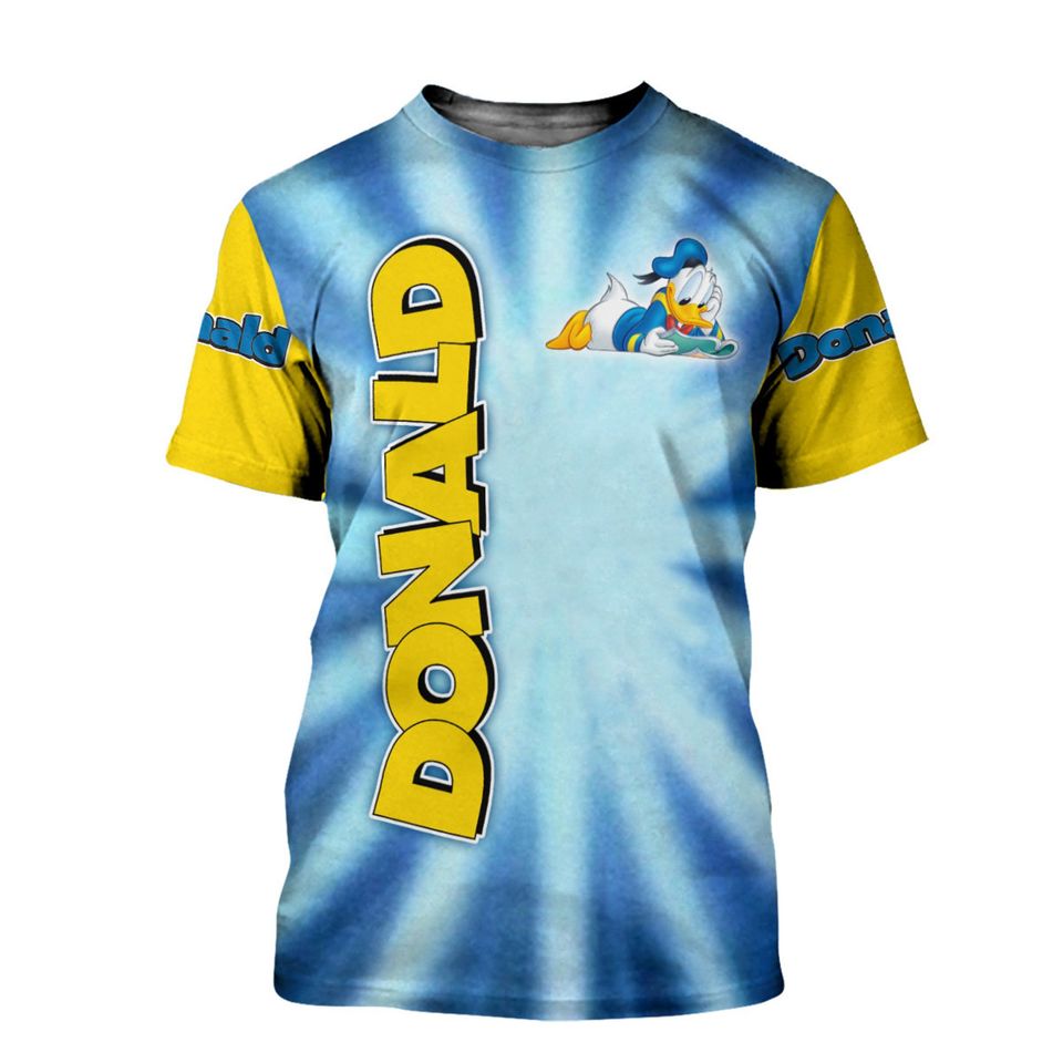 Vintage Donald Duck Blue Button Overalls Patterns Disney T-shirts