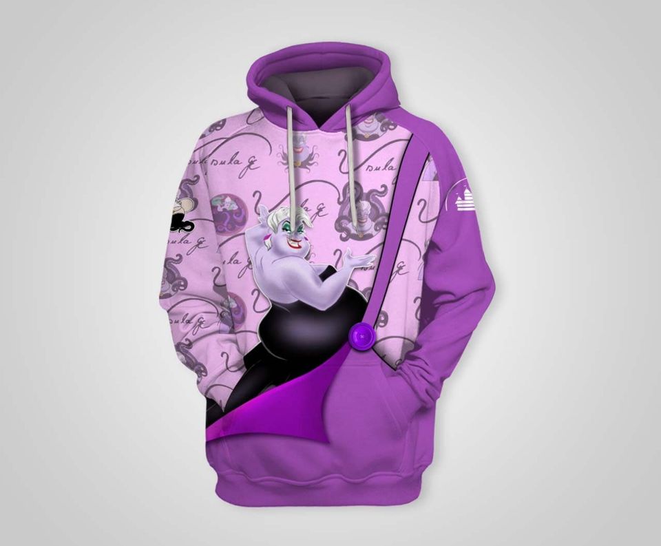 Villains Ursula Purple | Disney 3D Hoodie