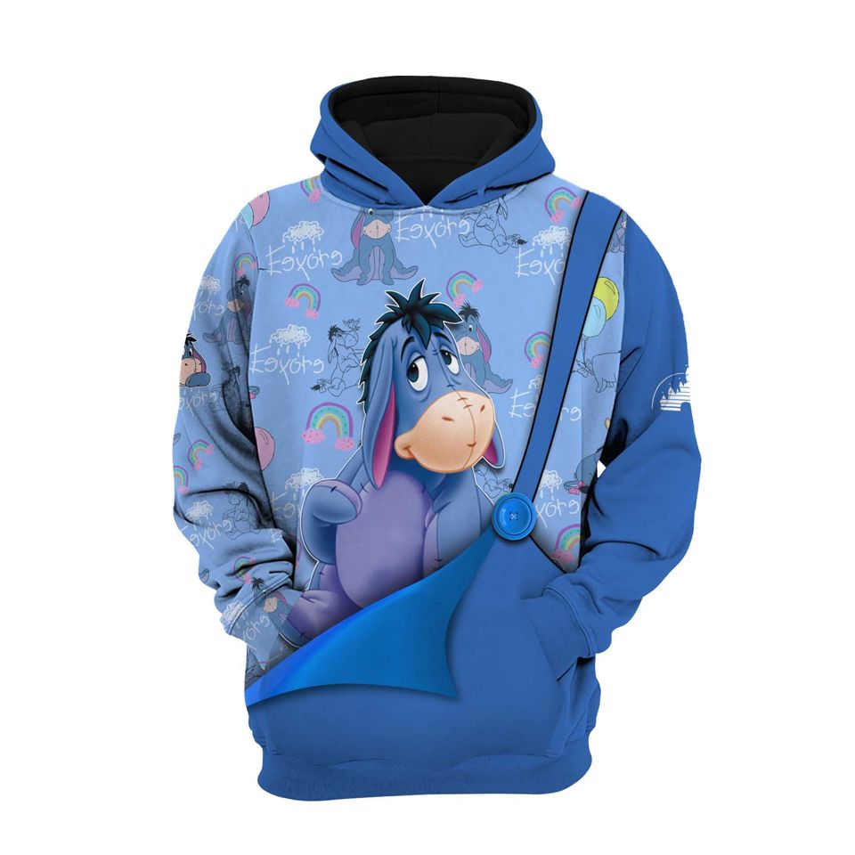 Eeyore Donkey Blue | Disney Hoodies Button Overalls Patterns